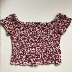Terranova Off the Shoulder Flower print Shirt